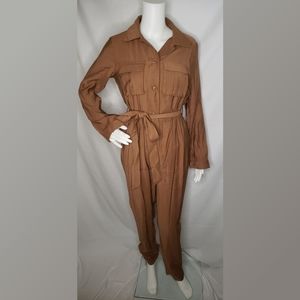 JLUXLABEL Camel Jovana Utility Jumpsuit